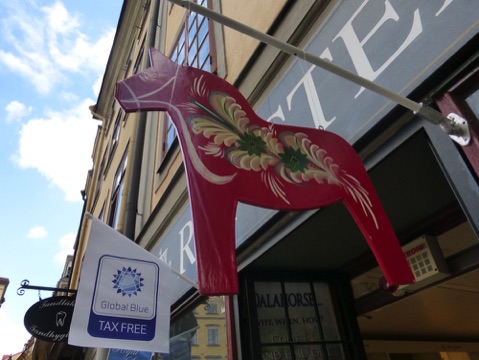 Dala horse shop sign, Gamla Stan, Stockholm